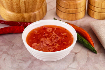 Sweet and sour chili sauce with pineapple