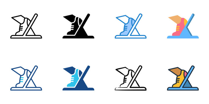 Starting Blocks icon set multiple style vector collection 
