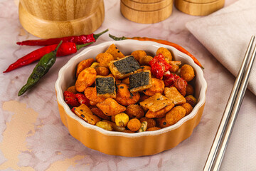 Japanese snack - Chili mame arare cracker