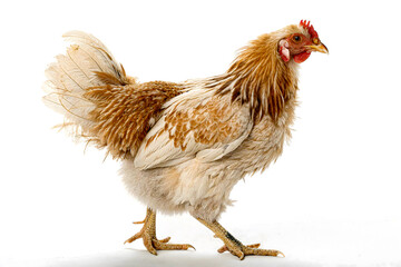 Golden Hen in the Frame: An elegant hen showcases its vibrant plumage. This image brings the rustic charm of the countryside.