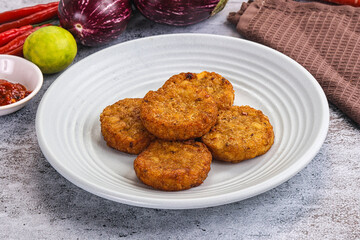 Fried potato crispy golden hash brown