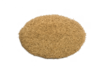 Mound of dry hay or straw for farm animals, agriculture, and livestock feeding on transparent background