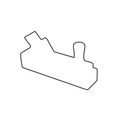 A large black outline carpentry planer symbol on the center. Illustration on transparent background