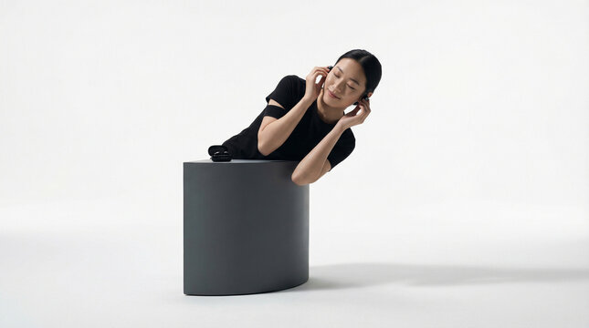 Female Model Promoting Redmi Wireless Buds