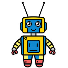 funny cartoon robot