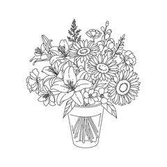 Detailed flower bouquet