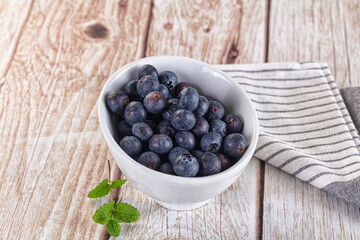 Raw ripe sweet and juicy blueberry