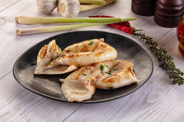Fresh grilled calamari with herbs