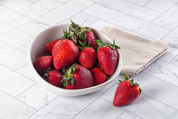 Ripe sweet Strawberry in the bowl