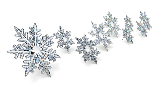 christmas snowflake isolated on white background