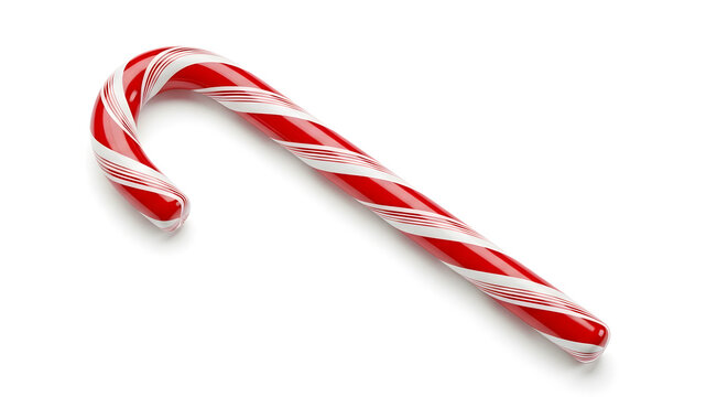 christmas candy cane isolated on white
