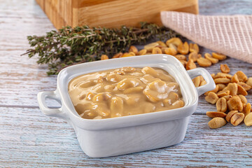 Peanut butter spread with nuts