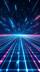 Obraz premium Futuristic Digital Pathway to the Cosmos