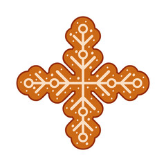 Gingerbread Snowflake Illustration