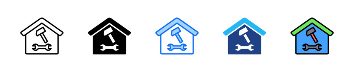 Local Workshop Icon Set Multiple Style Collection