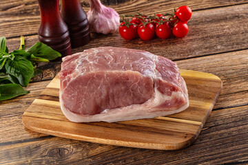 Raw pork meat fillet piece