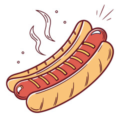 hot dog illustration