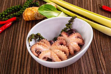 Gourmet Boiled octopus in the bowl