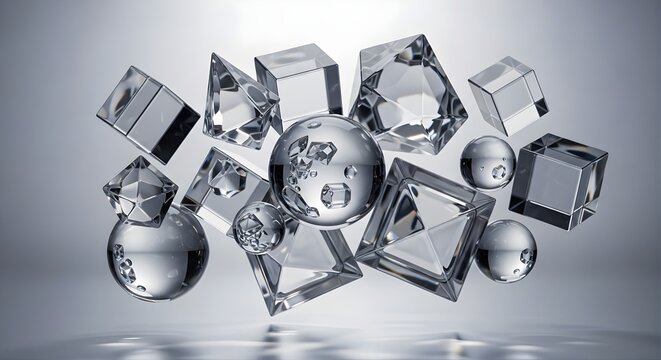 Dynamic crystal geometric shapes