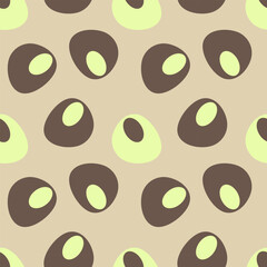 Harmonious shapes. Pattern of smooth oval stones, abstract background of pebbles with colorful centers. Spa and relaxation. Tranquility and harmony.