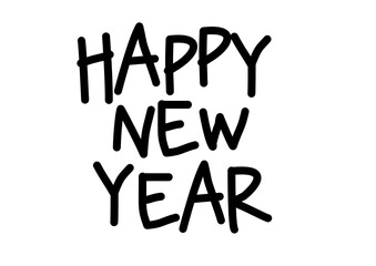 Happy New Year Hand Drawn Font