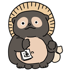 縁起物　たぬき　