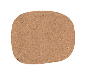 Abstract Organic Blob Shape Made of Brown Cardboard Texture