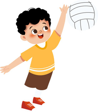 boy with a volley ball