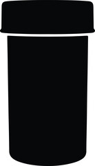 Illustration black pill bottle medicine healthcare simple silhouette vector