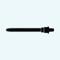 Illustration blowtorch silhouette equipment for metalworking and soldering silhouette vector