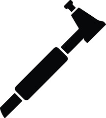 Illustration dental curing light instrument black color silhouette vector