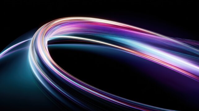 Abstract light trails in motion, creating a dynamic and futuristic design.
