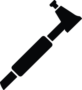 Illustration dental curing light instrument black color silhouette vector