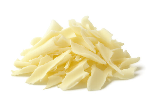 Shaved cheese ribbons forming a delicious pile, ready for garnishing dishes and adding flavor, isolated on transparent background