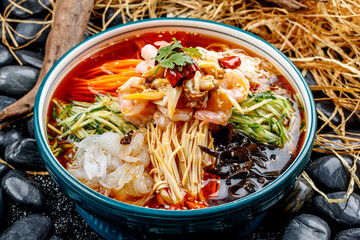 Spicy Mixed Vegetables and Shrimp