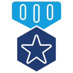 Honor Flat Blue Icon