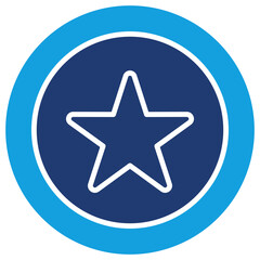 Star Flat Blue Icon
