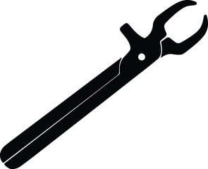 Illustration orthodontic plier dental instrument equipment black silhouette vector