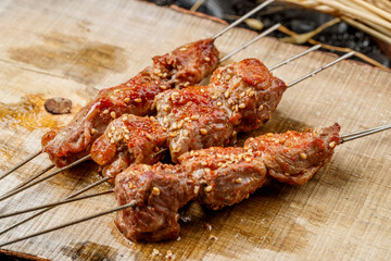 Jinzhou BBQ Charcoal Grilled Skewers with Fatty Edges