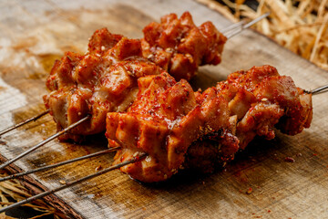 Jinzhou-style BBQ charcoal-grilled lamb testicles