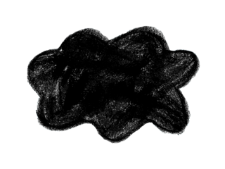  Dark Black Grunge Crayon Stain Abstract Cloud Shape