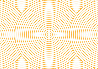 Orange concentric circles pattern isolated on white