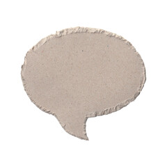 Round Ripped Cardboard Chat Bubble Texture Isolated