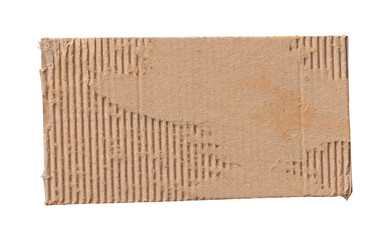 Ripped Corrugated Cardboard with Peeled Surface and Exposed Fluting