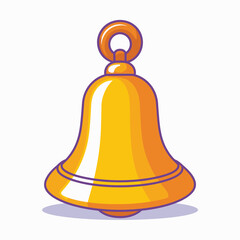 This polished golden bell features an elegant design, symbolizing clarity and communication, making it ideal for signage or decorative purposes in various settings.