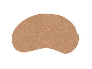  Kidney Bean Shaped Brown Kraft Paper Texture Cutout