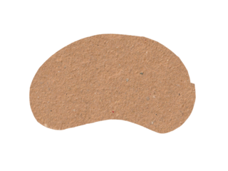 Kidney Bean Shaped Brown Kraft Paper Texture Cutout
