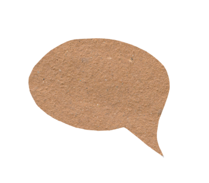  Long Oval Brown Cardboard Speech Bubble Cutout