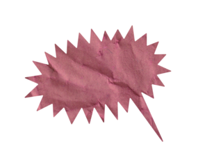 Dark Pink Grunge Paper Texture Comic Speech Balloon