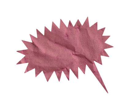 Dark Pink Grunge Paper Texture Comic Speech Balloon